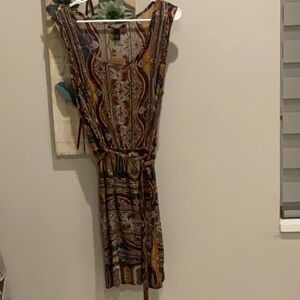 Lucky Brand Sleeveless Bohemian Multicolor Sleeveless Dress size large NWT